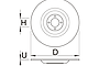 Размеры круга зачистного с чашечным центром по нержавеющей стали - 1202/2INOX