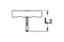 Размеры Т-образной рукоятки для набора 1943/2BI - 1943.2/2
